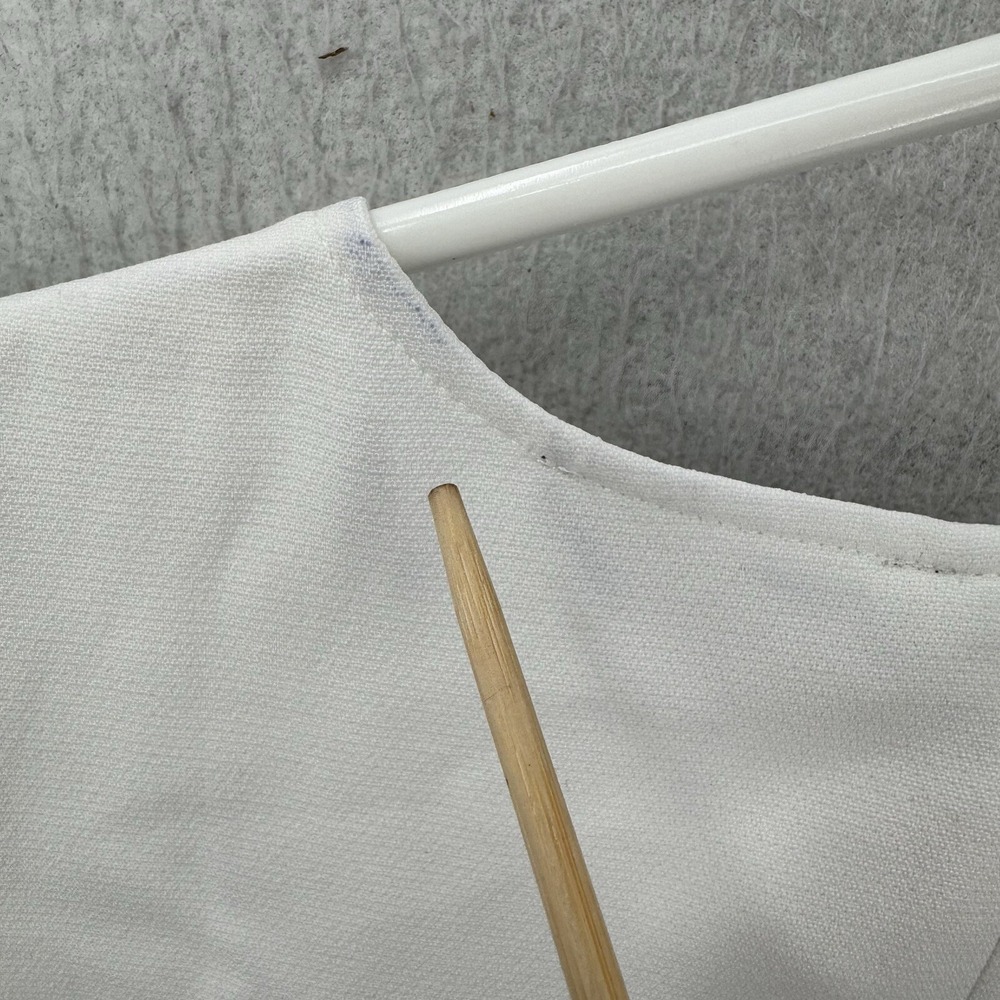 Danielle‎ Bernstein Mini Dress Womens XL White Rhinestone Bling Button Party NWT - Picture 10 of 13